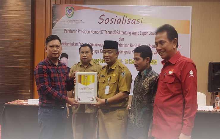 Disnakertrans Seruyan Sosialisasi Perpres 57 Tahun 2023