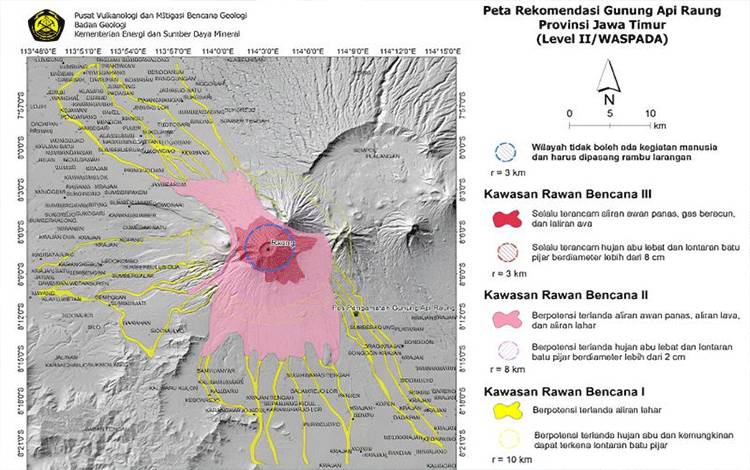 Gunung Raung Naik Status Jadi Waspada