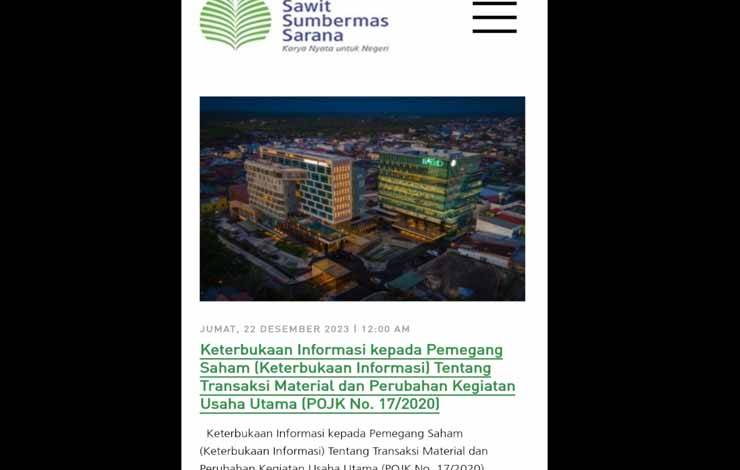 70,22 Persen Kepemilikan di CBUT jadi Milik SSMS