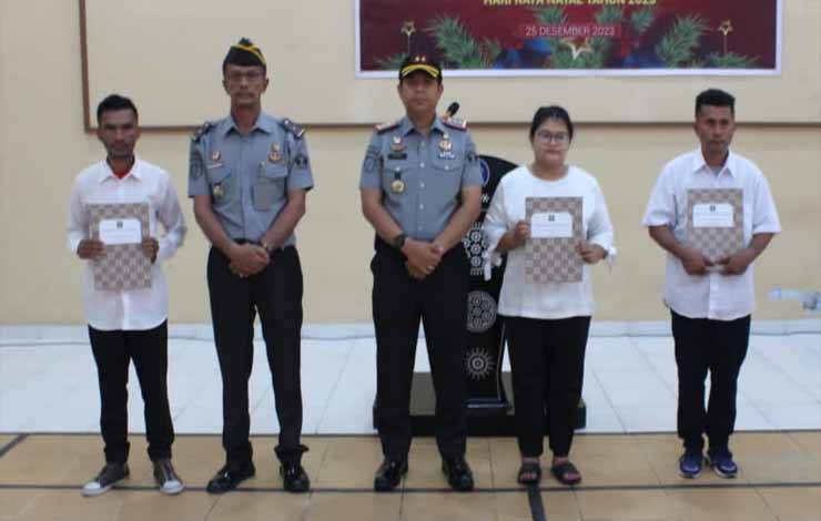 43 Warga Binaan Lapas Pangkalan Bun Terima Remisi Natal 2023