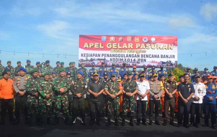 Kodim Pangkalan Bun Apel Siaga Penanggulangan Bencana Banjir