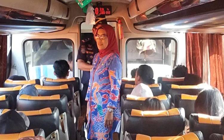Pj Wali Kota Palangka Raya Cek Kesiapan Bus Lintas Daerah