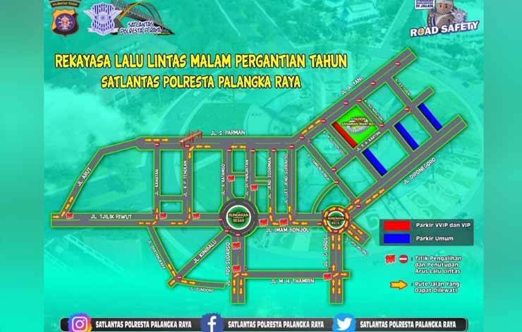 Polresta Palangka Raya Bagikan Rute Rekayasa Lalu Lintas Menjelang Malam Tahun Baru 2024