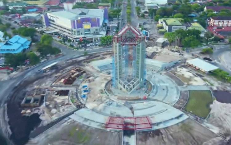 Renovasi Bundaran Besar Palangka Raya Sudah Mencapai 98%