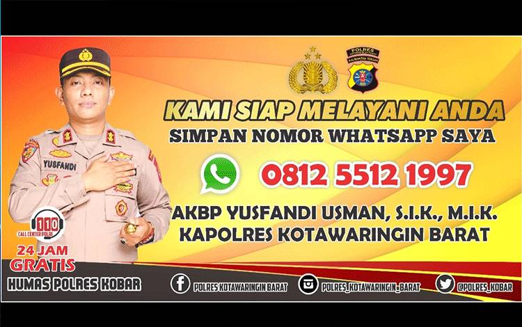 Respon Cepat Informasi Masyarakat, Kapolres Kobar AKBP Yusfandi Usman Sebar Nomor HP