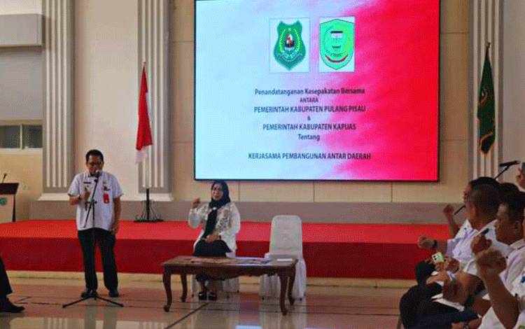 Pemkab Pulang Pisau dan Pemkab Kapuas Menandatangani Perjanjian Kerjasama Pembangunan Antardaerah