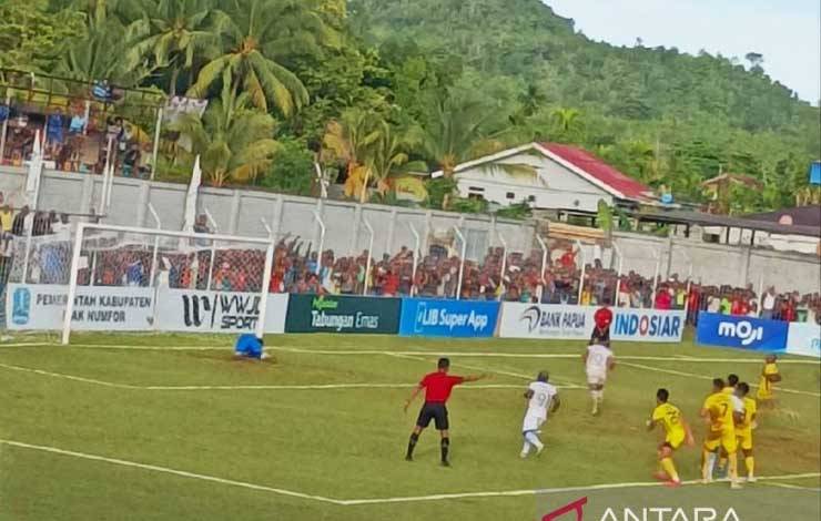 PSBS Biak Menang 1-0 Lawan Gresik United FC