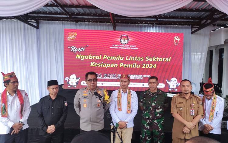 KPU Kalteng Bersama Lintas Sektoral Bahas Persiapan Pemilu