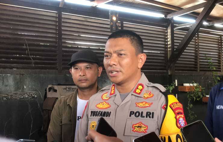 Kapolres Kobas?AKBP Yusfandi Usman saat diwawancari oleh awak media, Selasa, 9 Januari 2024 (FOTO: NURITA)