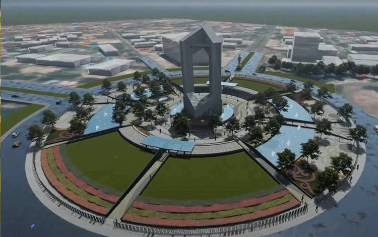 Wagub Kalteng Harap Renovasi Bundaran Besar Segera Rampung