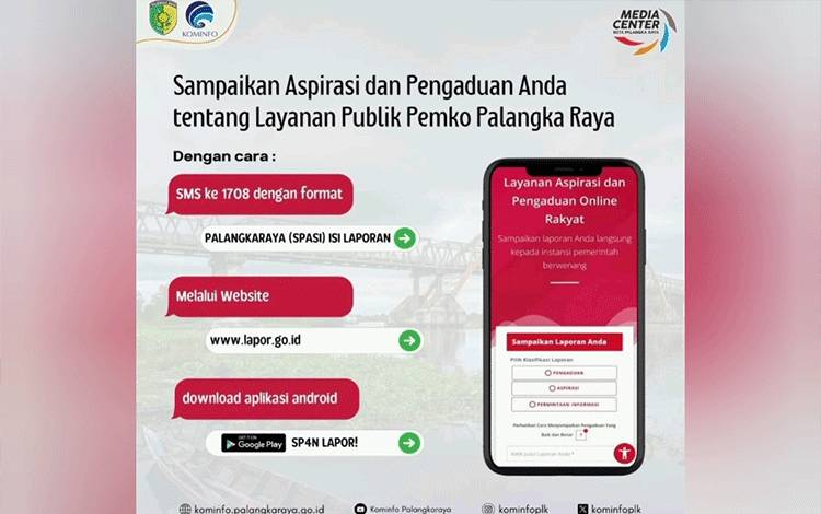 Pj Wali Kota Palangka Raya Ajak Masyarakat Manfaatkan Layanan Lapor