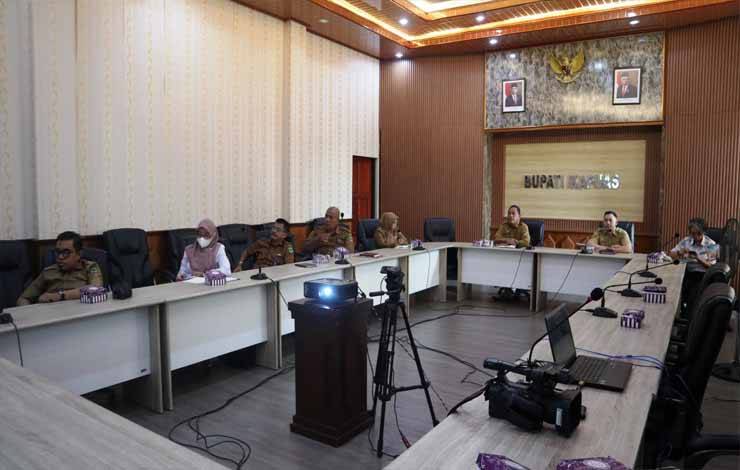 Pemkab Kapuas Kembali Ikuti Rakor Pengendalian Inflasi Daerah dengan Kemendagri Secara Virtual