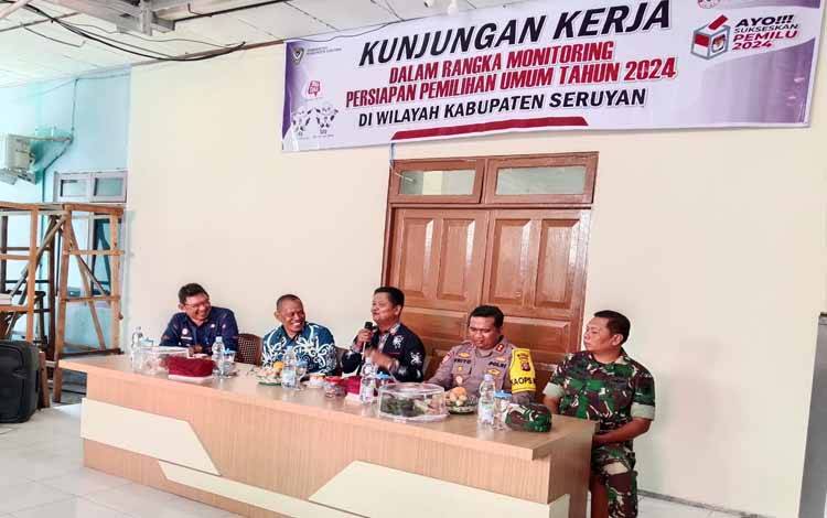 Pj Bupati Seruyan Bersama Forkopimda Cek Persiapan Pemilu di Seruyan Hilir