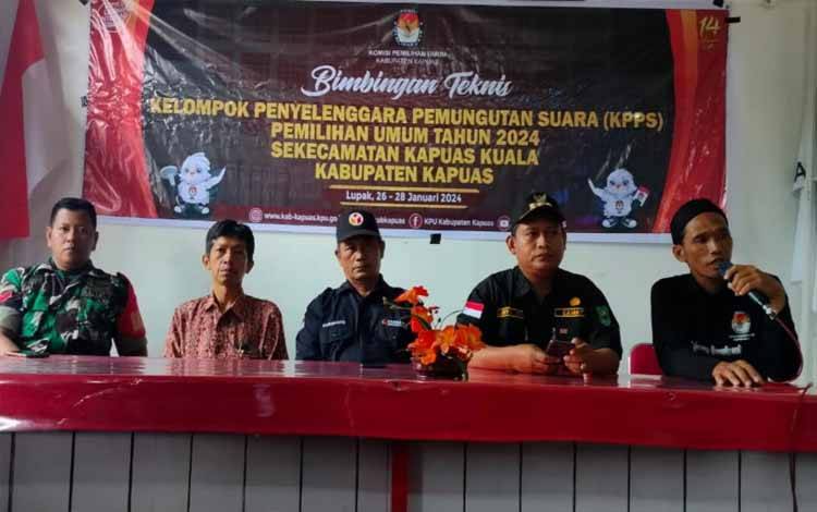 KPPS di Kecamatan Kapuas Kuala Diharapkan Terus Junjung Tinggi Integritas saat Bertugas