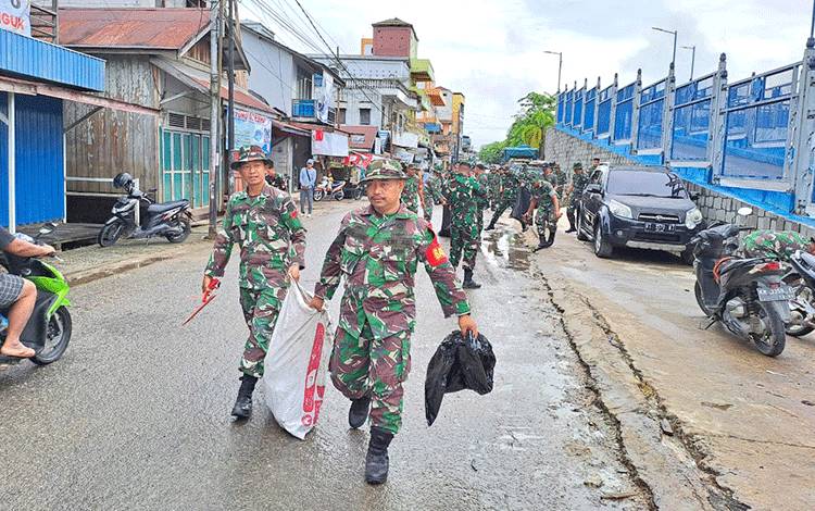 Pascabanjir, Kodim 1013 Muara Teweh dan Perangkat Daerah Lakukan Pembersihan
