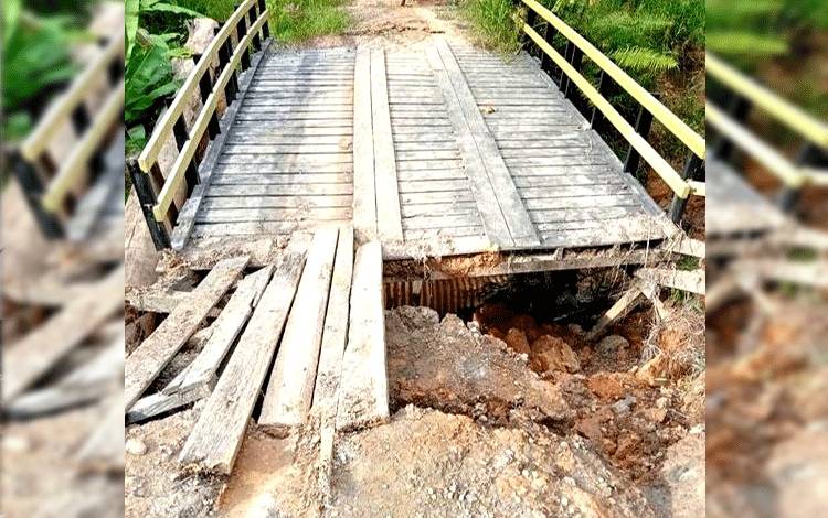Warga Desa Juju Baru Minta Perbaikan Jembatan Penghubung ke Muara Teweh
