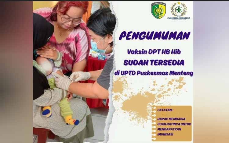 Vaksin DPT-HB-HIB Tersedia di Puskesmas Menteng
