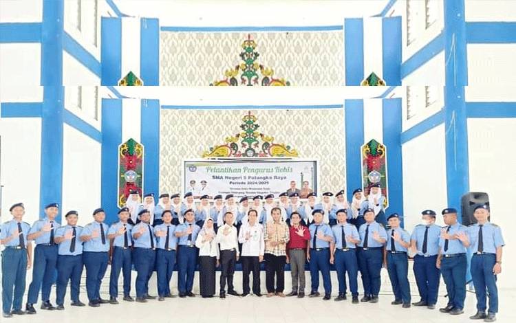 Pengurus Rohis yakni Rohani Islam SMAN 5 Palangka Raya dilantik pada akhir Januari 2024 lalu.(FOTO: Rilis SMAN 5 Palangka Raya)