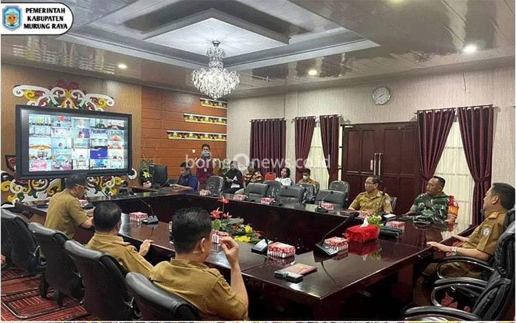 Pemkab Murung Raya Ikuti Rakor Inflasi dengan Kemendagri