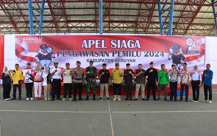 Bawaslu Gelar Apel Siaga Pengawasan Pemilu, Pejabat Pemkab Seruyan Seruyan: Bentuk Kesiapan Pengawasan tiap Tahapan