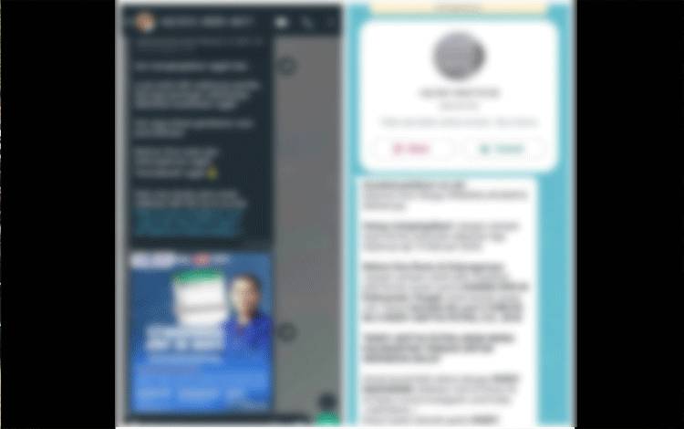 Screenshoot pesan teks WhatsApp yang diterima oleh sejumlah warga Pangkalan Bun (FOTO: ISTIMEWA)