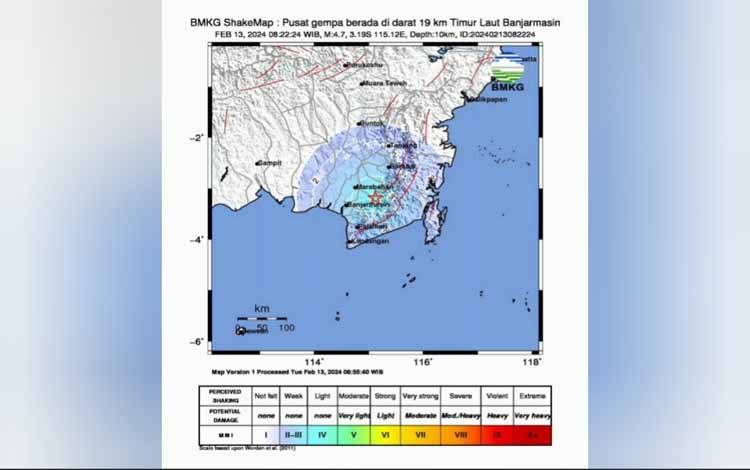 Gempa Bumi Magnitudo 4,7 Guncang Kalimantan Selatan, Kategori Gempa Dangkal