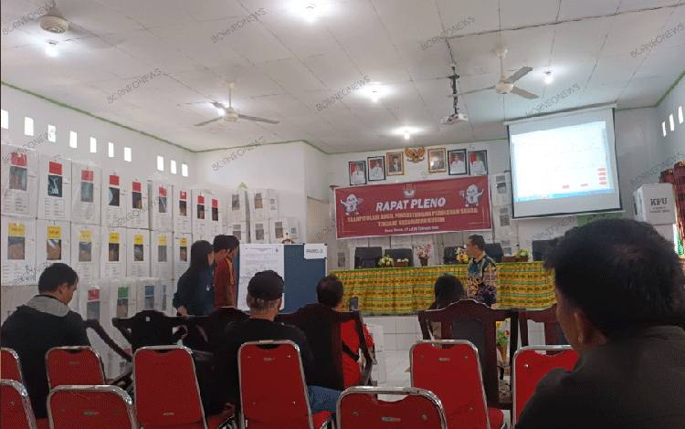 Sejumlah Kecamatan di Gunung Mas Mulai Pleno Rekapitulasi Hasil Penghitungan Perolehan Suara