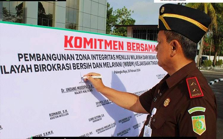 Kejati Kalteng Canangkan Zona Integritas Menuju WBK dan WBBM