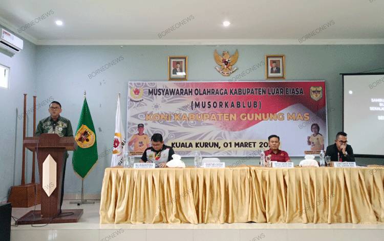Pemkab Gunung Mas Dukung Kegiatan Musorkablub KONI Gumas