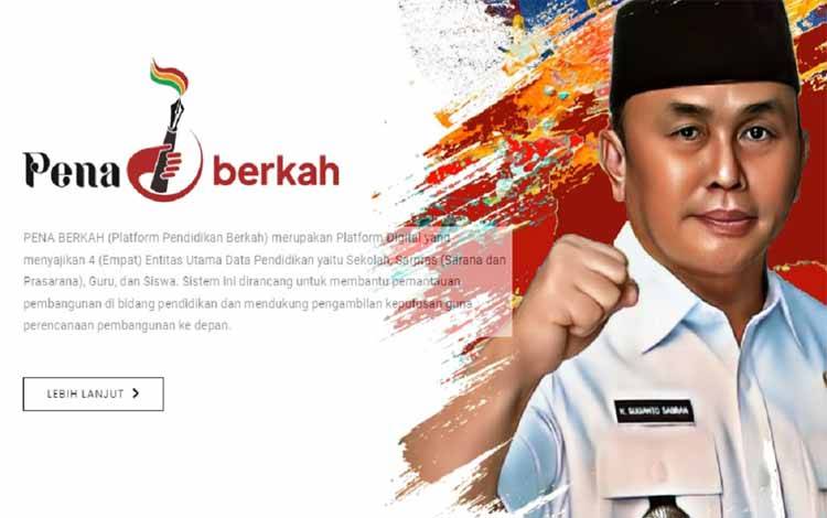 Portal pena berkah Kalteng di laman resminya. (FOTO:SS)