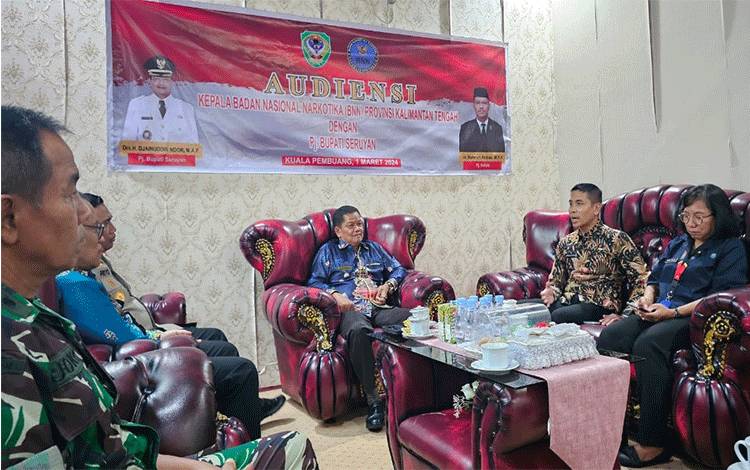 Kepala BNN Kalteng dan Pj Bupati Seruyan Bahas Penanggulangan Narkotika