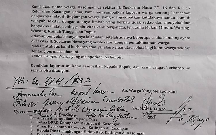 Banyak Lalat, Warga Lapor ke Pj Bupati Katingan