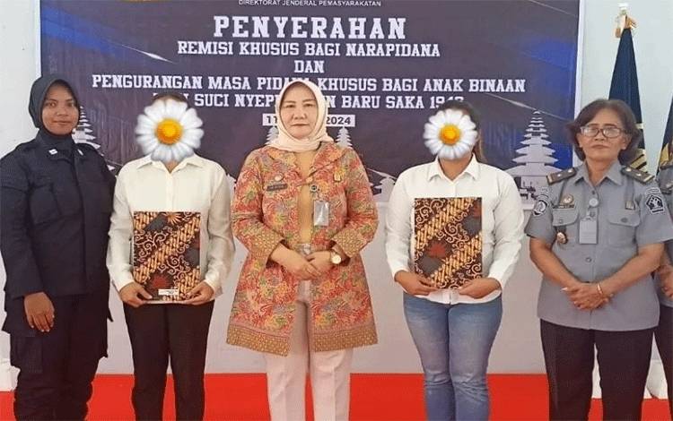 Sejumlah WBP Lapas Perempuan Palangka Raya Terima Remisi Nyepi