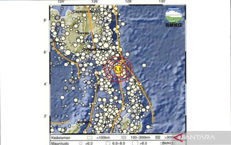 BMKG: Gempa 5,1 Magnitudo di Karatung Sulut Tidak Berpotensi Tsunami
