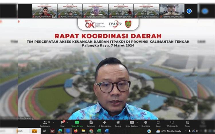 OJK Kalteng Kembali Laksanakan Rakor TPAKD Semester II
