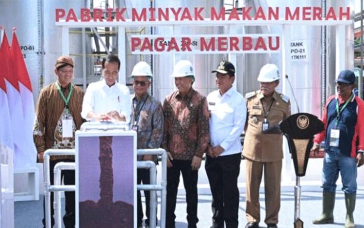 Presiden Resmikan Pabrik Minyak Makan Merah Dari Kelapa Sawit