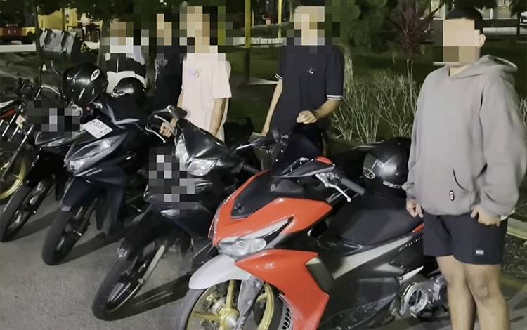 Tim PPRC Ditsamapta Polda Kalteng Bubarkan Balapan Liar di Pahandut