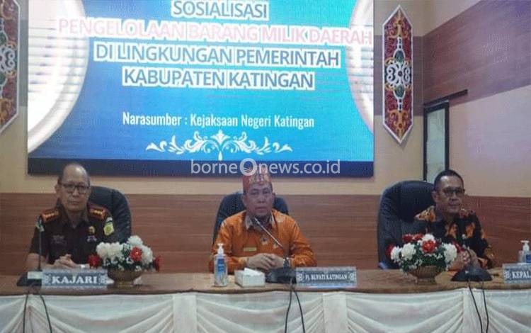 Pj Bupati Katingan Buka Sosialisasi Pengelolaan Barang Milik Daerah, Begini Pesannya