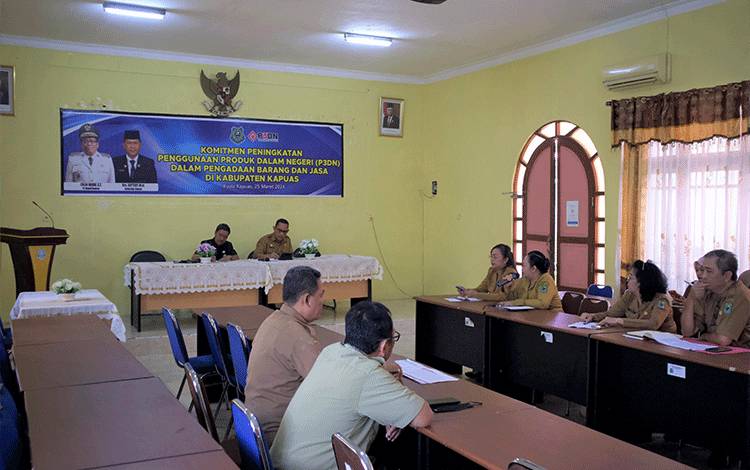 Kepala OPD Kapuas Dminta Komitmen Dalam Pengadaan Barang dan Jasa Gunakan Produk Dalam Negeri
