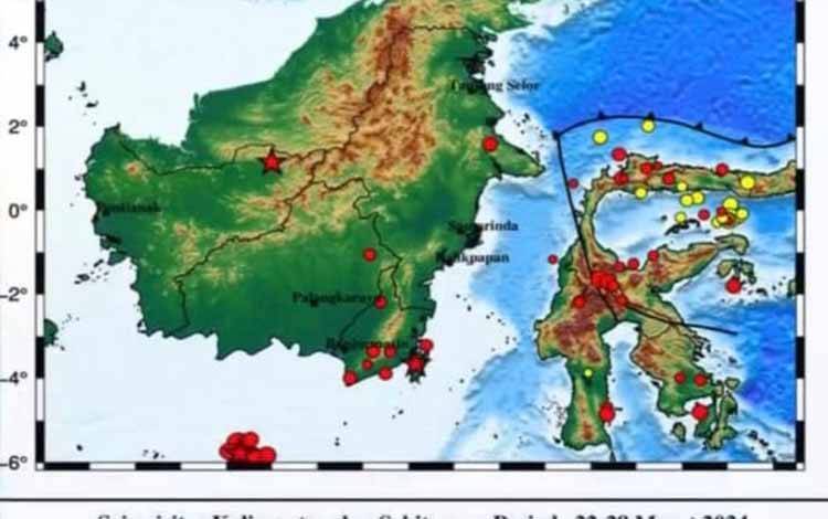 BMKG Catat 11 Gempa Guncang Kalimantan Periode 22-28 Maret 2024