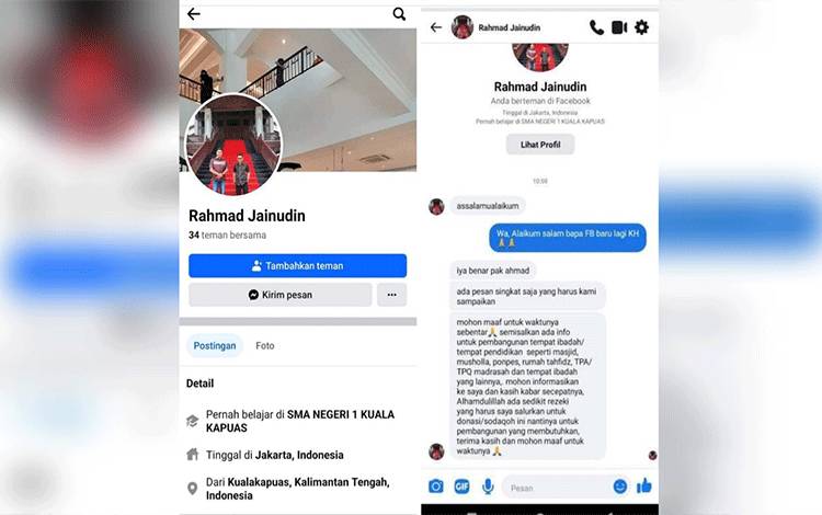 Waspada, Akun FB Palsu Mengatasnamakan Legislator Kapuas