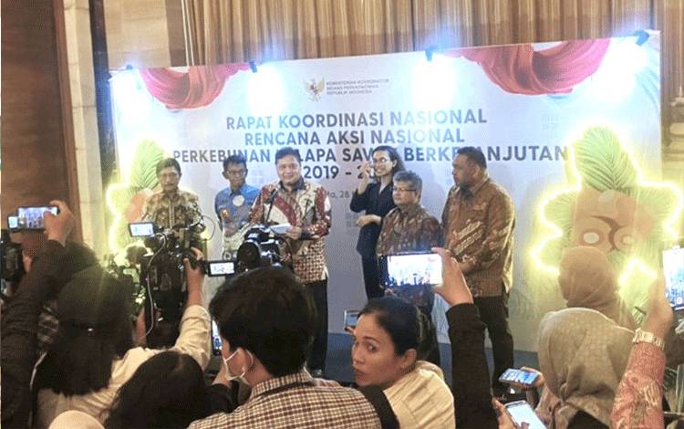 Rapat Koordinasi Nasional Rencana Aksi Nasional Perkebunan Kelapa Sawit Berkelanjutan di Jakarta.(FOTO: Rilis BPDPKS)