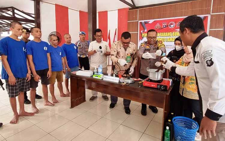 Polres Lamandau Gagalkan Pengiriman 2 Ons Sabu Pesanan Napi Lapas Kasongan