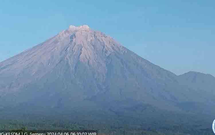 Gunung Semeru Erupsi dengan Kolom Abu Vulkanik Setinggi 500 Meter