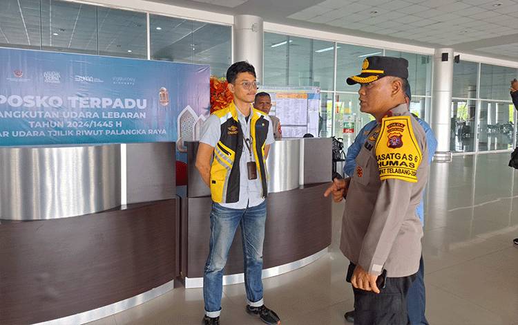 Pantau Arus Mudik di Bandara Tjilik Riwut, Polda Kalteng Dirikan Posko Terpadu