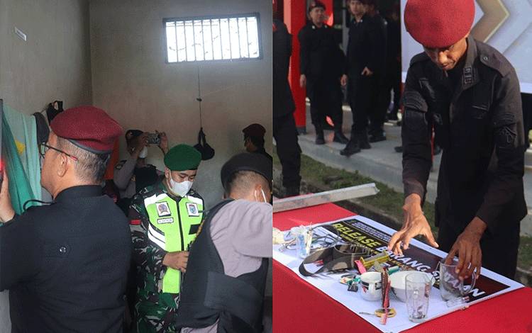 Tim Gabungan Geledah Kamar Hunian WBP Rutan Kapuas, ini yang Ditemukan