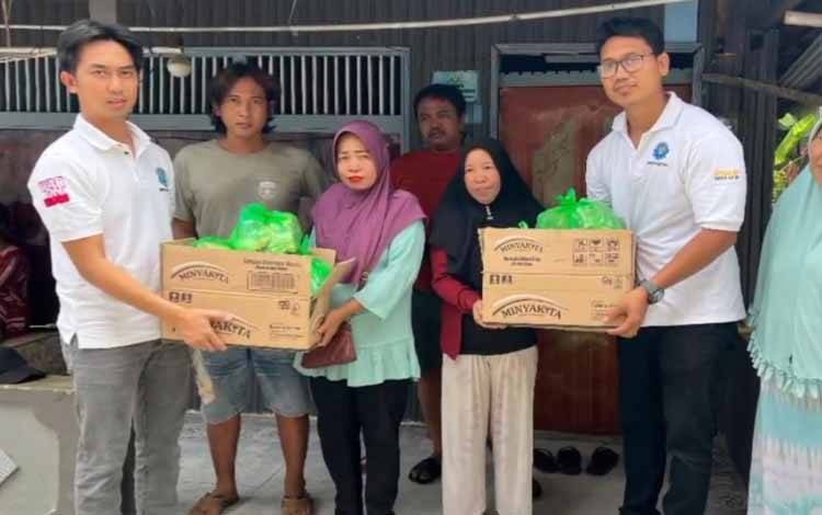 BNN Kalteng Bagikan 100 Paket Sembako di 4 Titik
