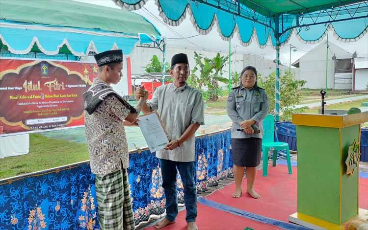 62 Narapidana Lapas Kelas III Sukamara Terima Remisi Idul Fitri