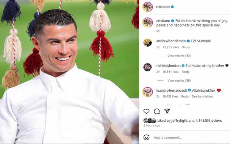 Ronaldo Beri Ucapan Selamat Idul Fitri untuk Umat Islam Dunia
