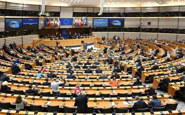 Suasana ruang parlemen Eropa. (ANTARA/Anadolu)